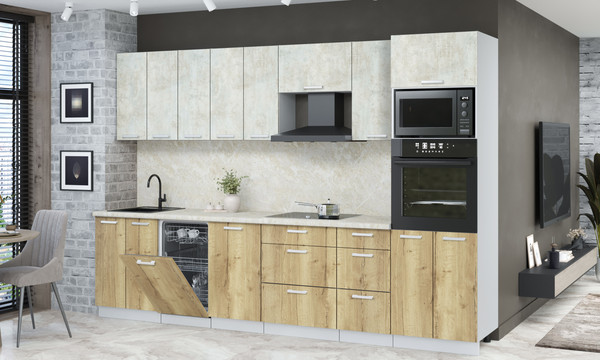 Кухонный гарнитур Интерлиния Мила Лайт 3.1-ПМ3 