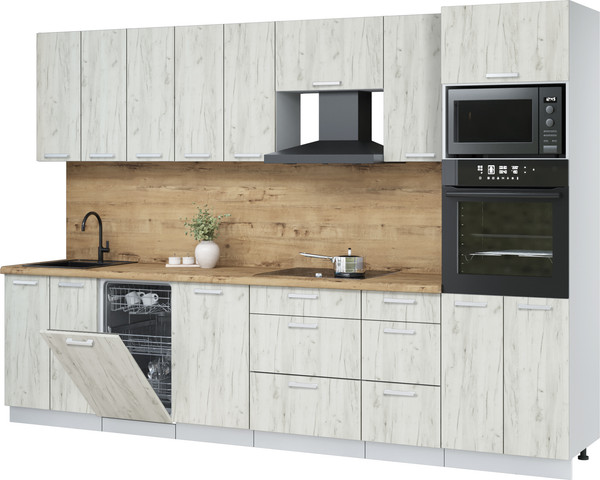 Кухонный гарнитур Интерлиния Мила Лайт 3.1-ПМ3  - фото
