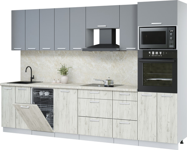Кухонный гарнитур Интерлиния Мила Лайт 3.1-ПМ3 - фото