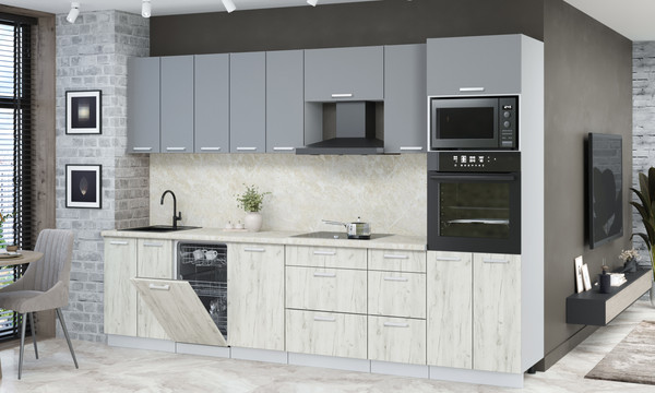 Кухонный гарнитур Интерлиния Мила Лайт 3.1-ПМ3