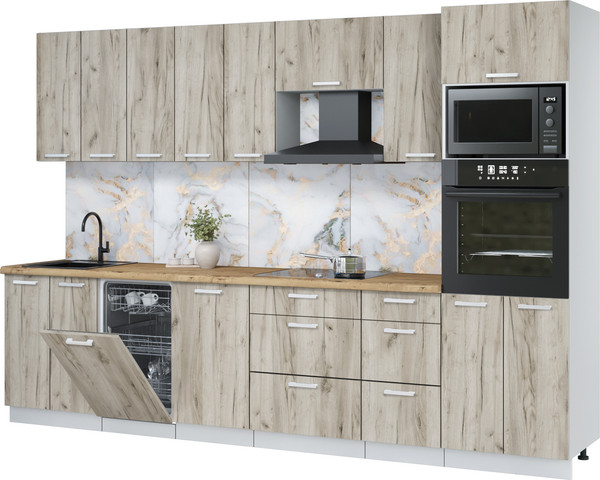 Кухонный гарнитур Интерлиния Мила Лайт 3.1-ПМ3 - фото