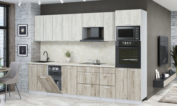 Кухонный гарнитур Интерлиния Мила Лайт 3.1-ПМ3