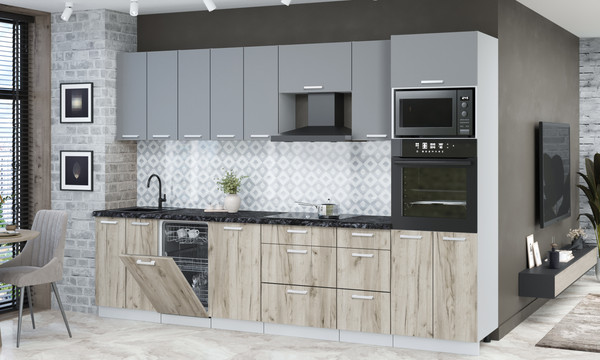 Кухонный гарнитур Интерлиния Мила Лайт 3.1-ПМ3