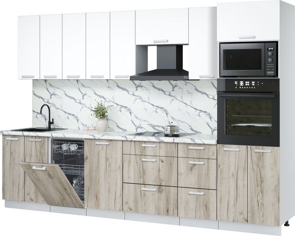 Кухонный гарнитур Интерлиния Мила Лайт 3.1-ПМ3  - фото