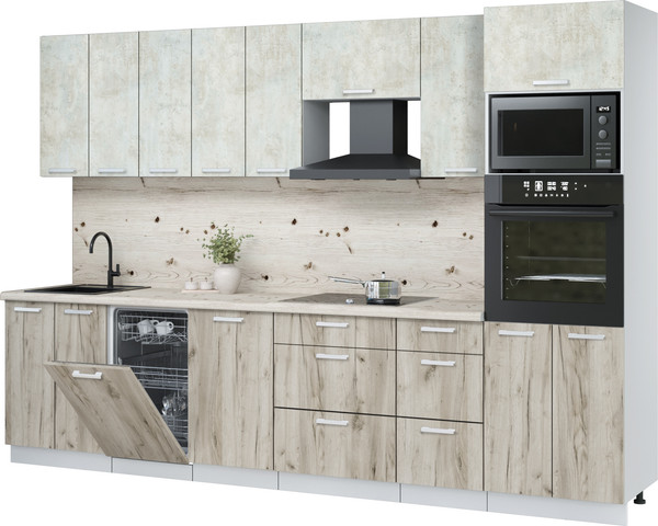 Кухонный гарнитур Интерлиния Мила Лайт 3.1-ПМ3 - фото