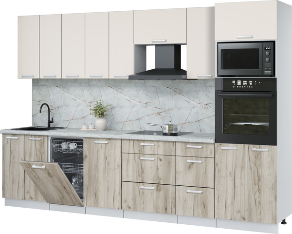 Кухонный гарнитур Интерлиния Мила Лайт 3.1-ПМ3 - фото