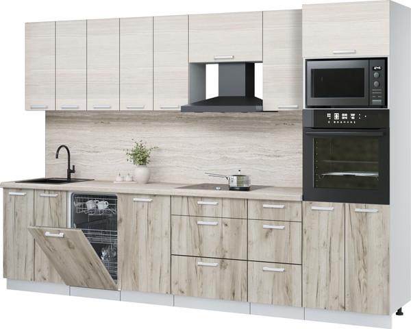 Кухонный гарнитур Интерлиния Мила Лайт 3.1-ПМ3 - фото