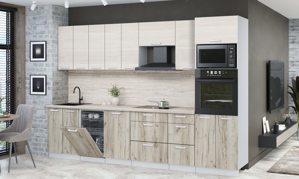 Кухонный гарнитур Интерлиния Мила Лайт 3.1-ПМ3