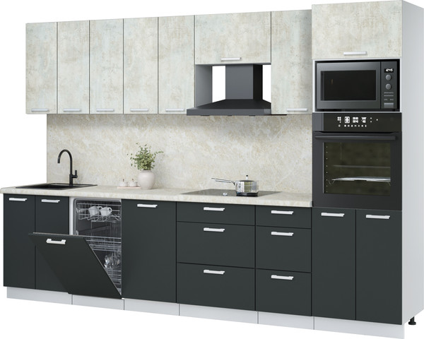 Кухонный гарнитур Интерлиния Мила Лайт 3.1-ПМ3 - фото