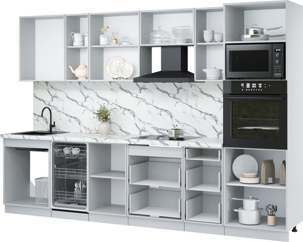 Кухонный гарнитур Интерлиния Мила Лайт 3.1-ПМ3