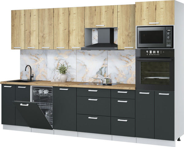 Кухонный гарнитур Интерлиния Мила Лайт 3.1-ПМ3 - фото