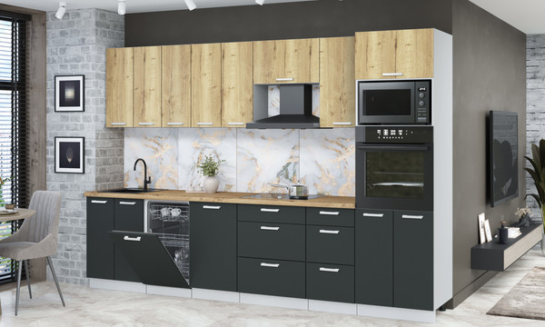 Кухонный гарнитур Интерлиния Мила Лайт 3.1-ПМ3