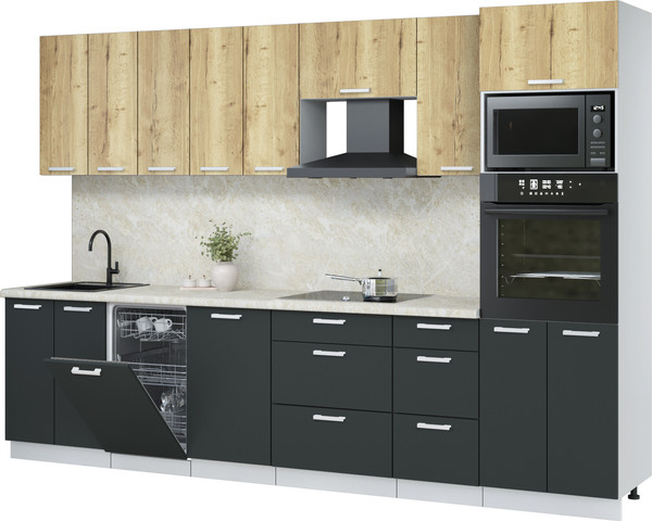 Кухонный гарнитур Интерлиния Мила Лайт 3.1-ПМ3 - фото