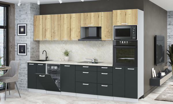 Кухонный гарнитур Интерлиния Мила Лайт 3.1-ПМ3