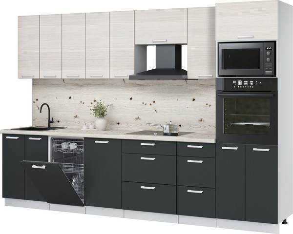 Кухонный гарнитур Интерлиния Мила Лайт 3.1-ПМ3  - фото