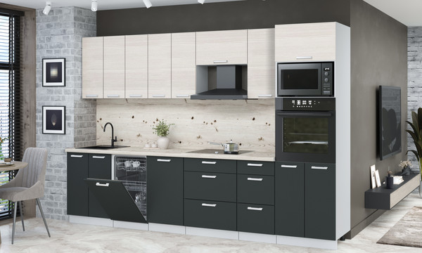 Кухонный гарнитур Интерлиния Мила Лайт 3.1-ПМ3 