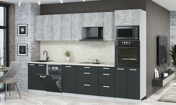 Кухонный гарнитур Интерлиния Мила Лайт 3.1-ПМ3 