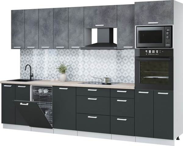 Кухонный гарнитур Интерлиния Мила Лайт 3.1-ПМ3 - фото