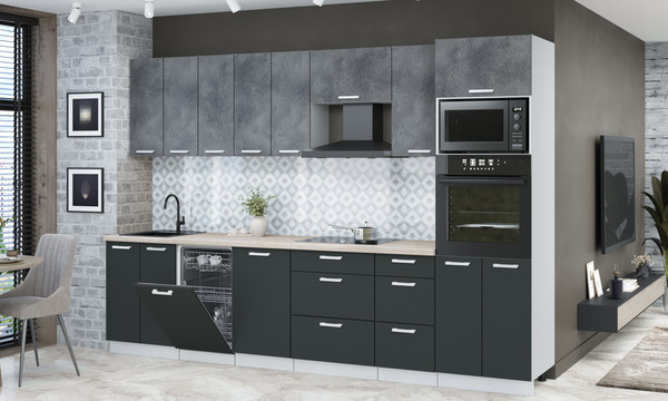 Кухонный гарнитур Интерлиния Мила Лайт 3.1-ПМ3