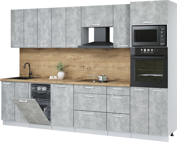 Кухонный гарнитур Интерлиния Мила Лайт 3.1-ПМ3 - фото