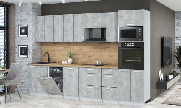 Кухонный гарнитур Интерлиния Мила Лайт 3.1-ПМ3