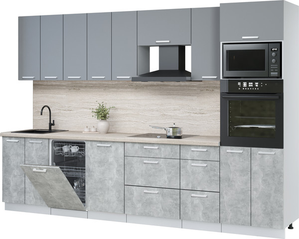 Кухонный гарнитур Интерлиния Мила Лайт 3.1-ПМ3  - фото