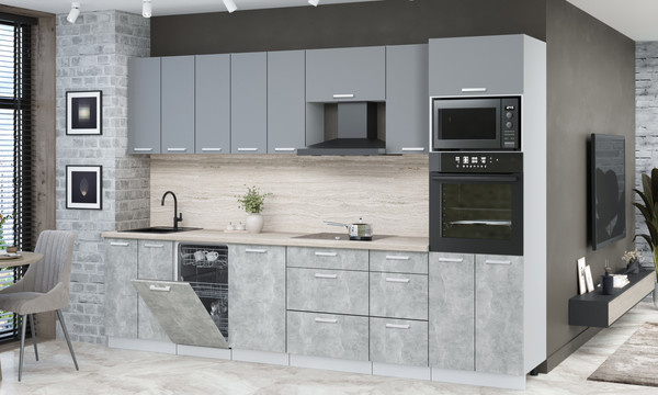 Кухонный гарнитур Интерлиния Мила Лайт 3.1-ПМ3 