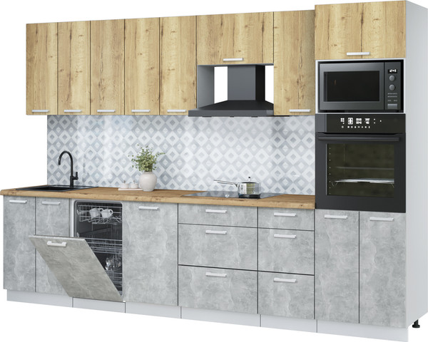 Кухонный гарнитур Интерлиния Мила Лайт 3.1-ПМ3  - фото