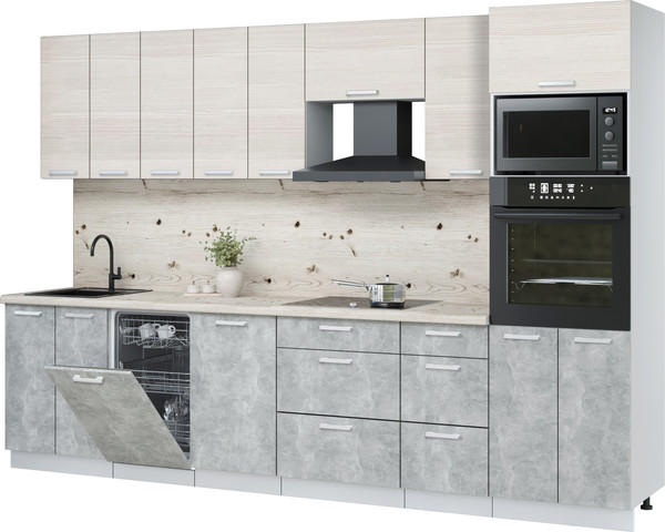 Кухонный гарнитур Интерлиния Мила Лайт 3.1-ПМ3  - фото