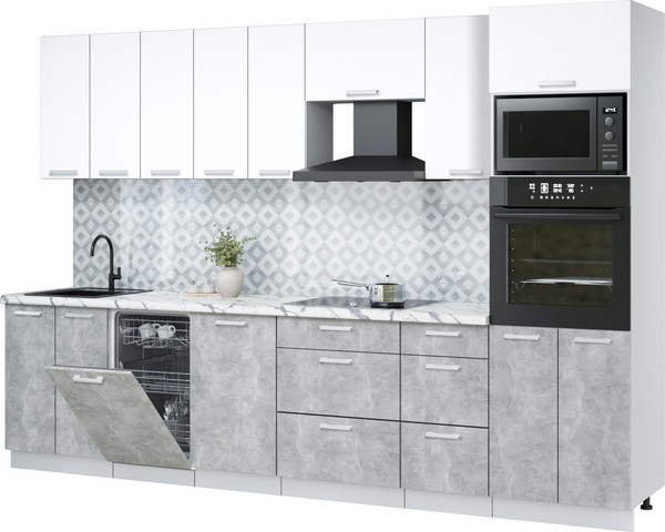 Кухонный гарнитур Интерлиния Мила Лайт 3.1-ПМ3  - фото