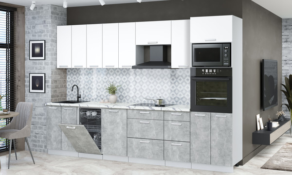 Кухонный гарнитур Интерлиния Мила Лайт 3.1-ПМ3 