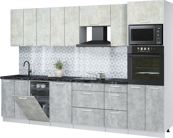 Кухонный гарнитур Интерлиния Мила Лайт 3.1-ПМ3  - фото