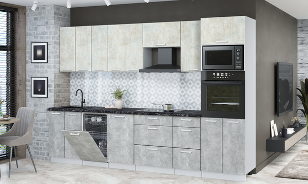 Кухонный гарнитур Интерлиния Мила Лайт 3.1-ПМ3 