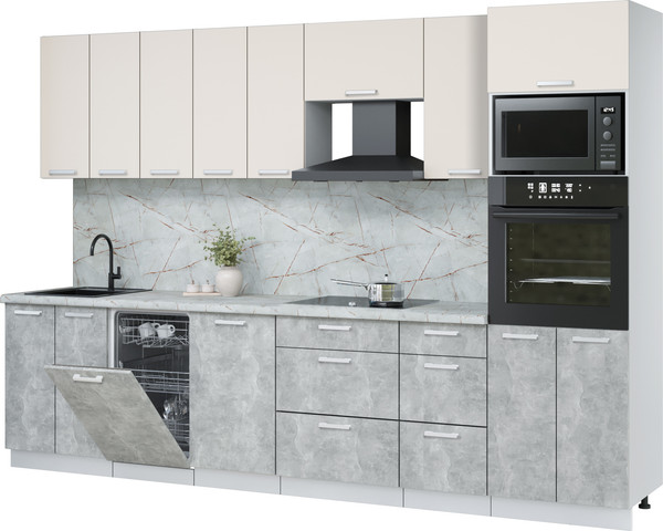 Кухонный гарнитур Интерлиния Мила Лайт 3.1-ПМ3  - фото