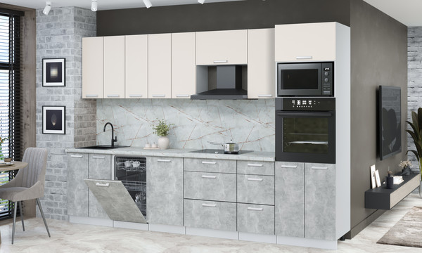 Кухонный гарнитур Интерлиния Мила Лайт 3.1-ПМ3 