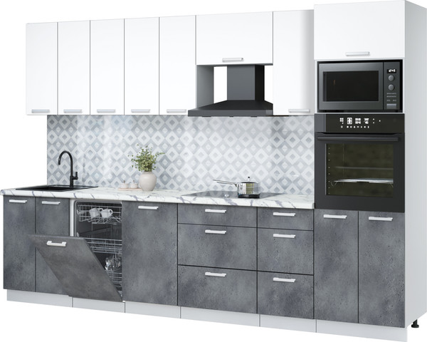 Кухонный гарнитур Интерлиния Мила Лайт 3.1-ПМ3  - фото