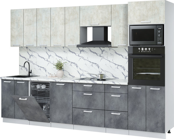 Кухонный гарнитур Интерлиния Мила Лайт 3.1-ПМ3  - фото