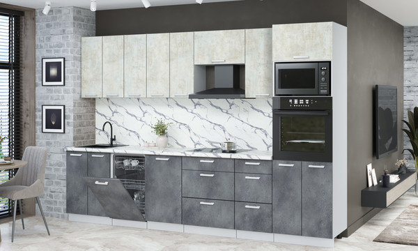 Кухонный гарнитур Интерлиния Мила Лайт 3.1-ПМ3 