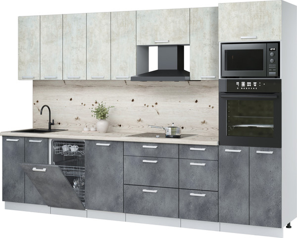 Кухонный гарнитур Интерлиния Мила Лайт 3.1-ПМ3  - фото