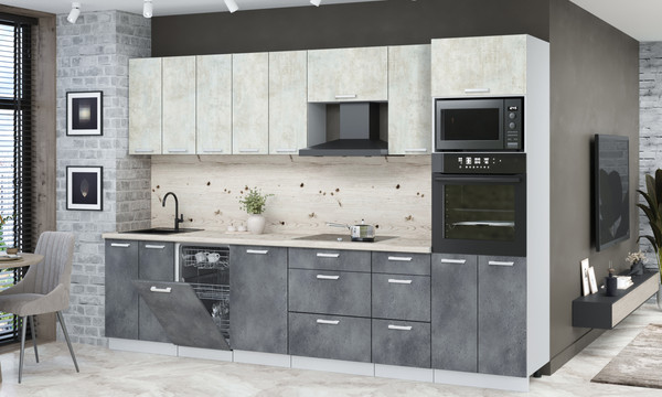 Кухонный гарнитур Интерлиния Мила Лайт 3.1-ПМ3 