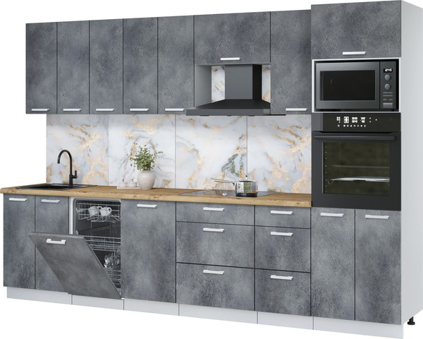 Кухонный гарнитур Интерлиния Мила Лайт 3.1-ПМ3  - фото