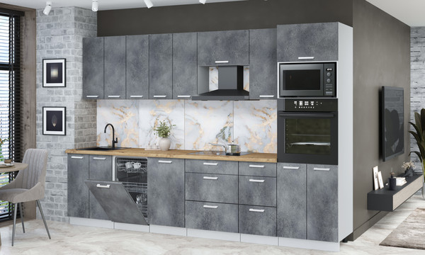 Кухонный гарнитур Интерлиния Мила Лайт 3.1-ПМ3 