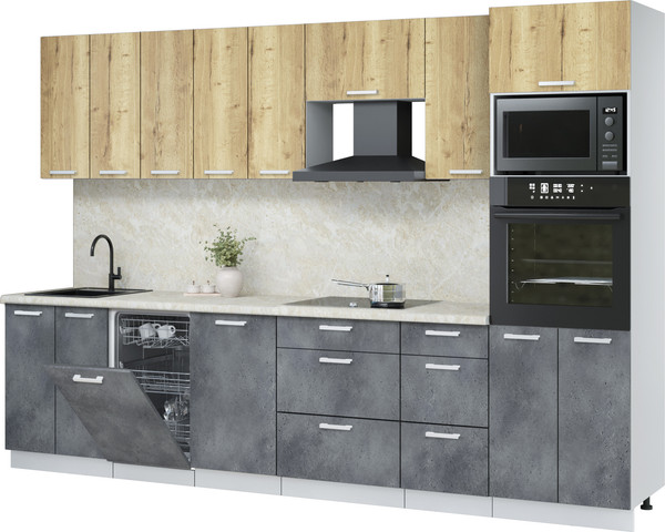 Кухонный гарнитур Интерлиния Мила Лайт 3.1-ПМ3  - фото