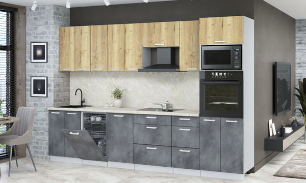 Кухонный гарнитур Интерлиния Мила Лайт 3.1-ПМ3 