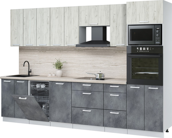 Кухонный гарнитур Интерлиния Мила Лайт 3.1-ПМ3 - фото