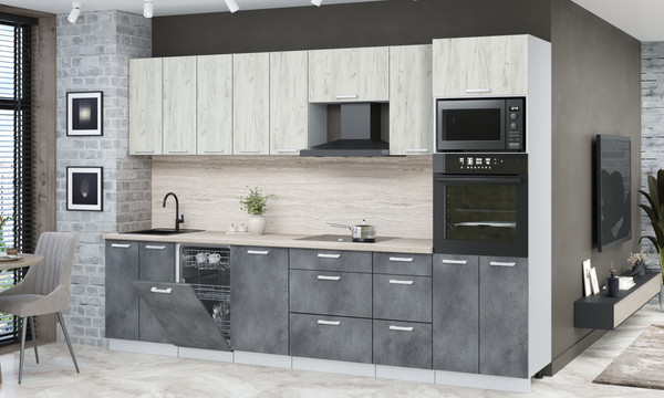 Кухонный гарнитур Интерлиния Мила Лайт 3.1-ПМ3