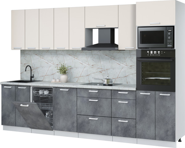 Кухонный гарнитур Интерлиния Мила Лайт 3.1-ПМ3  - фото