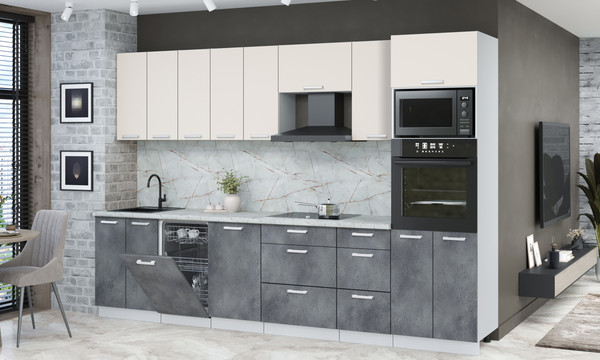 Кухонный гарнитур Интерлиния Мила Лайт 3.1-ПМ3 