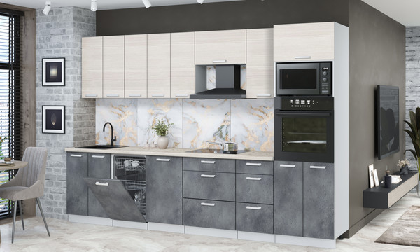 Кухонный гарнитур Интерлиния Мила Лайт 3.1-ПМ3 