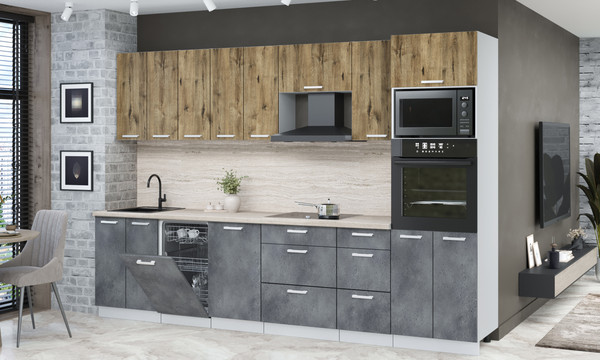 Кухонный гарнитур Интерлиния Мила Лайт 3.1-ПМ3 